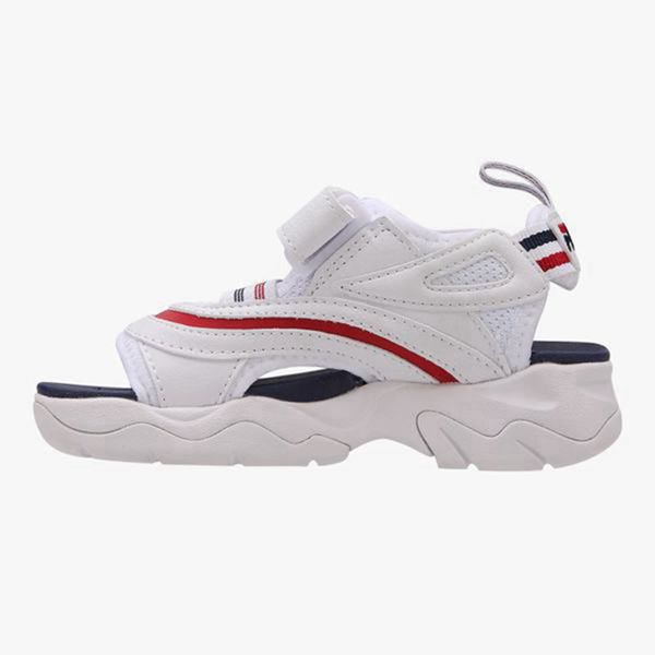 Sandalias Fila Niños Blancas / Rojas - Ray Kd - España 936021DRA